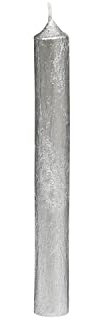 Bütic GmbH Stabkerzen Rustikal 180mm x Ø 22mm - Gold und Silber - Kerzen hochgereinigt, Brenndauer 8h, geruchsneutral, rußarm mit rückstandsfrei, Farbe:Silber, Pack mit:2 Stück
