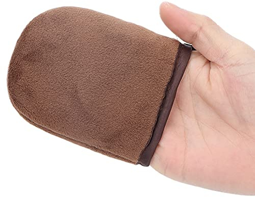 Selbstbräuner Handschuh Bräunungshandschuhe Self Tanning Mitt Bräunungslotion-Applikator Kleiner Sonnenloser Bräunungs-Handschuh Waschbare Wiederverwendbare Sonnenlose Selbstapplikator(Braun)