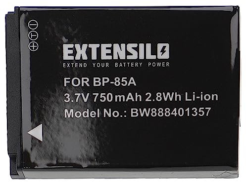 EXTENSILO Batterie Remplacement pour Samsung BP-85a, BP85a, EA-BP85a, IA-BP85a pour Appareil Photo, Reflex numérique (750mAh, 3,7V, Li-ION)