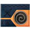 Shinobi Ninja Uzumaki Clan Swirl Crest Konoha Badge en Métal Emblème Portefeuille Bi-Fold pour ID & Porte-Cartes, Bleu