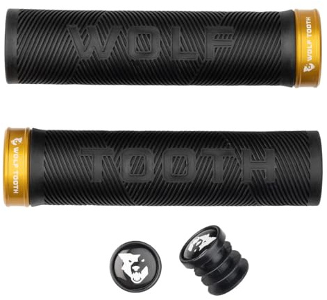 Wolf Tooth Echo Lock-On Grip – Black Grip with Gold Collar