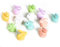 Logbuch-Verlag kleine Osterhasen-Figuren, 12er Set: Bunte Mini-Hasen Osterdeko, Osterschmuck für Tischdeko, Geschenke und Osterfest, Deko-Figuren mit Aufkleber aus Polyresin, Indoor, 2 cm