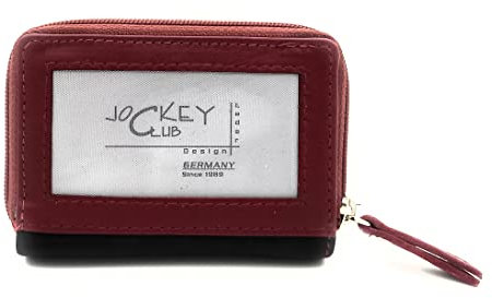 Mini echt Leder Damen Geldbörse Portemonnaie mit RFID Schutz softes Rindleder, Scheinfach, Münzfach, Kartenfächer (Rot)