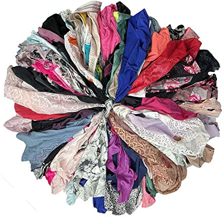 COLOROSES Damen 10/20 Multipack G-Strings für Damen, Spitzen-Tanga-Unterwäsche, sexy Höschen, Drucke, Sortiert, 10 Stück, klein