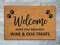 Wine and Dog Treats Mat,Winer Door Mats,Funny Wine Doormat,Welcome Mats Interesting Doormat 30X18 Inch