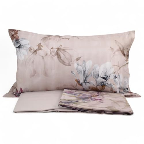 Completo lenzuolo copriletto matrimoniale in percalle di cotone di Mirabello Art. (M16)