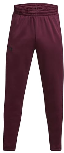 Under Armour Men's Fleece Pants, Dark Maroon / Black, 3X-Large