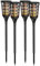 Lunartec Fackel: 4er-Set LED-Solar-Gartenfackeln mit Flammen-Effekt und Akku, 78 cm (Fackeln Solar, Solarlampe Fackel, Gartenleuchte Standleuchte)