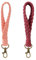 EnixwH 2 Pièces Macramé Porte-Clés, Tressé Porte Clés Lanière Boho, Boho Porte Clef en Corde Bracelet, pour Anniversaire, Mariage, Noël, la Fête des Pères et la Saint-Valentin(Rose, Rouge)