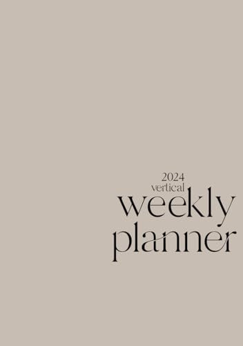 2024 Minimalist Weekly Planner: A5 Size with Vertical Layout - Handwritten Script Font