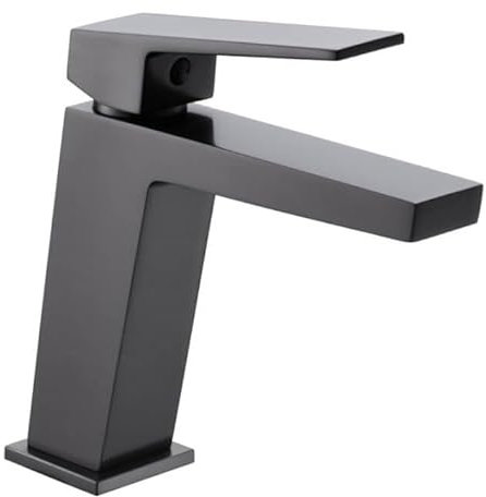 IMEX - Grifo de lavabo monomando de baño para agua fría/caliente serie ART Black Gun Metal - BDAR025-1BGM