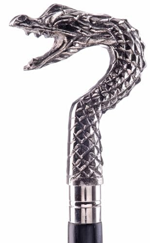 Spazierstock Antik Gehstock Drachenkopf Flanierstock Drache 100cm lup140 Palazzo Exklusiv