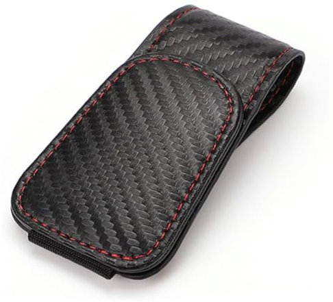 NGANOH Auto Brillenhalter für VW Golf GTI 2016-2022, Sonnenbrillenhalter Visier Brille Halterung Brillenhalterung Brillenetui Zubehör,F/Carbon Fiber Black