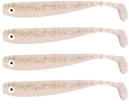 Zanderbait 16cm Violettglitter, Angelköder, Kunstköder, Zanderbait, Zanderköder, Softbait, Gummifisch, Gummiköder, Lieferumfang 4 Stück.