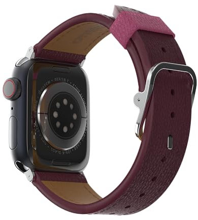 Correa de Reloj OtterBox Symmetry Cactus Leather para Apple Watch 46mm/45mm/44mm, Correa de Tacto Suave y Resistente al Desgaste para Apple Watch, Rosa