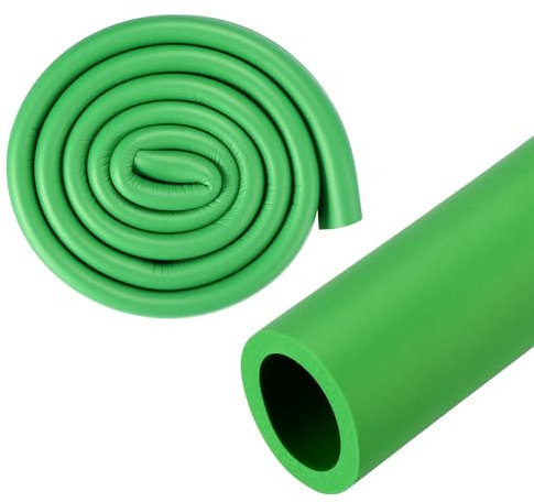 M METERXITY Rohrisolierschaumrohr, 32mm ID 44mm OD 1m Länge, weicher flexibler Schaumrohrisolierungsschlauch für Griffunterstützung/Gitarrenständer/Dachgepäckträger [Grün]