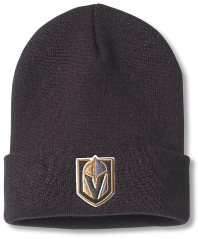 AMERICAN NEEDLE NHL National Hockey League Team Terrain Knit Beanie Cap, Schwarz (Vegas Golden Knights), Einheitsgröße