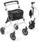 RELAX4LIFE Rollator, Wohnungsrollator 53 cm breit, Rollatoren für Senioren, inkl. Tablett & Tasche, Rollator schmal für Wohnung, Indoor Rollator faltbar und leicht, höhenverstellbare Gehhilfe