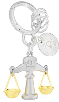O meta[l]morphose METALMORPHOSE - Schlüsselanhänger Charms Sternzeichen Waage - Sternbild Waage - Geschenk für Männer, Frauen und Kinder