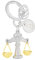METALMORPHOSE - Porte-clés Charms Signe du Zodiaque Balance - Signe Astrologique Balance - Cadeau Homme, Femme et Enfant