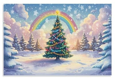 UENDOKRNN Albero di Natale Quadro Su Tela Quadro Moderno favole Dipinti Appesi Per Camera Da Letto, Cucina, Sala Da Pranzo E Bagno Tela Non Tossico 16x24inch(40x60cm)