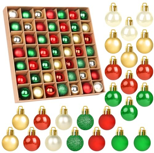 SULOLI Lot de 49pcs Boules de Noël Ensemble de Décoration Boules de Noël