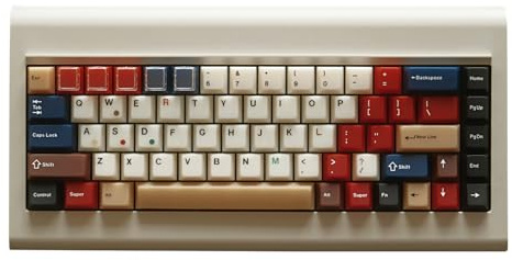 JSJTKeys Cherry Profile Tastenkappen, 186 Tasten, bunte PC-Tastenkappen, durchscheinend, 7 Farben, gemischtes Lichtthema, Vintage-Tastenkappen-Set geeignet für mechanische Cherry MX Switch Tastaturen