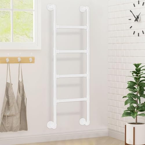 Scala regolabile da parete, in metallo resistente, per cantine, finestre, pozzi, letti a castello soffitta, letti alti, ponti esterni e camper