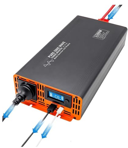 Transformateur Convertisseur Tension 12 V 220 V 24 V 50 Hz 1500 W CC vers CA Prise UE Livraison en Europe(1500W 24V to 220V)