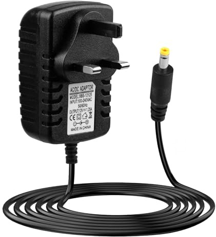 12V 1.25A Power Adapter Charger for Alexa Echo Dot (3rd/ 4th/ 5th Gen) 15W Power Supply for Echo Dot with Clock, Echo Kids Edition, Echo Show 5 (1st & 2nd Gen), Echo Spot/Pop, Fire TV Cube, 2M Cord