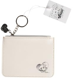 Diddl Harmony Beige PU Münzbörse 13x10 cm Reißverschluss mit Charm und Ring Schlüsselanhänger Geschenkidee Nostalgie 90er Jahre Fan