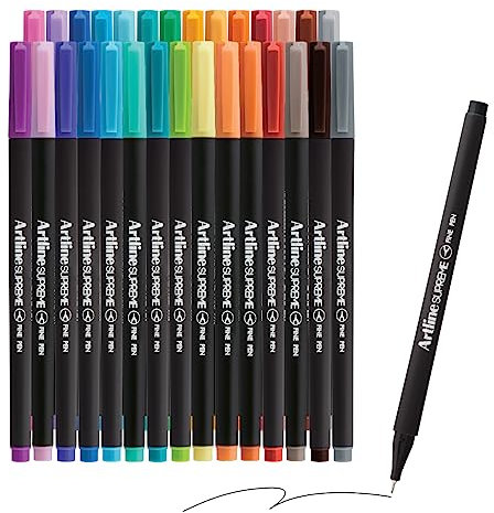 Artline Supreme Fineliner Stifte, 30er Pack, 0.4mm Filzstifte, Technische Zeichenstifte für Künstler, Designer & Illustratoren, Kunststifte mit wasserbasierter Tinte - Artline Fineliner Stifte