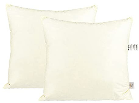 beties „PublikPlus“ prall gefülltes Federkissen 2er Set ca. 50x50 cm Kopfkissen Sofakissen mit Federfüllung (echte Federn) vielfältige Größenauswahl, waschbar traditionell gefertigt