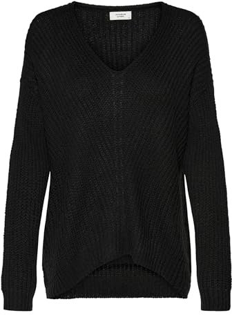 JDY Damen JDYnew Megan L/S KNT Noos Pullover, Black, XS