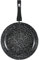 26cm Frying Pan with Lid Black with Lid Granite Marble Coated Non Stick Pan for Gas, Electric & Induction Hob (26 cm Granite)