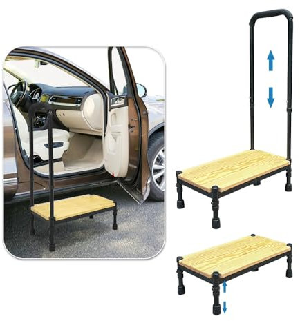 Tritthocker mit Griff für Erwachsene, ältere Menschen, medizinischer Tritthocker, Auto-Hilfsgriff, Bettstufen für hohe Betten, strapazierfähig, Senioren, Handicap Step für Küche