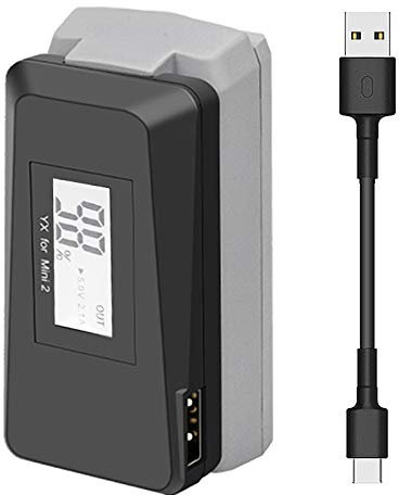 DJFEI Mavic Mini 2 /Mini SE Drone Batterie Chargeur, Mise à Niveau du concentrateur de Chargeur USB à Affichage numérique pour DJI Mavic Mini 2/Mini SE Batterie