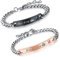 Xihuimay Paar Armband Lieben Schmuck Edelstahl Armbänder Partnerarmband für Paare Familie Armbänder Verstellbare Pärchen Bangle Sein und Ihr Abstand Matching Set für Beste Freundin Geschenke