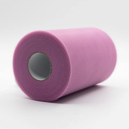 91m x 15 cm! Tessuto in rotolo di tulle per decorazioni artigianali Tutu Matrimoni Costumi Gonne Feste Regalo Fiocco baby shower, Molti colori disponibili. (Rosa Viola)