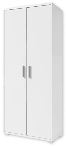 OFFICE LINE Aktenschrank in Weiß - Hoher Büroschrank mit 2 Türen - Modernes Büromöbel Komplettset - 79 x 186 x 35 cm (B/H/T)