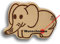 DEKOFANT Frühstücksbrettchen Kinder mit Gravur personalisiert Holz Brett Motiv Elefant Frühstücksbrett Kinder ca 29x23x1,5cm