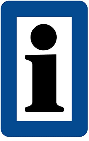 DekoDrom® Blechschild 20x30 cm Information Auskunft Info Punkt Tafel Tourist Gäste Rezeption Wand Deko Bar Kneipe Cafe Sammler Geschenk