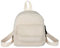 CRGANGZY Modischer Damen-Mini-Rucksack, Cord, massiv, klein, einfacher Retro-Rucksack, beige