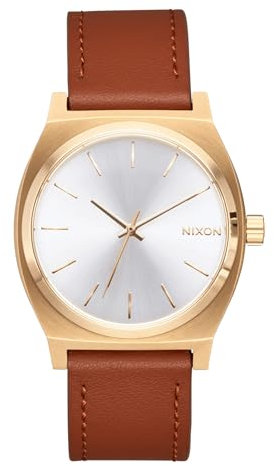 Nixon Herren Analog Japanisches Quarzwerk Uhr mit Leder Armband A1373-5168-00