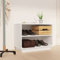 XIAOGUANG Schuhschrank, Shoe Cabinet, Schuhregal, Schuhe Schrank, Flurschrank, Schuschrankkommode, Weiß 60x34x45 cm Massivholz Kiefer