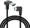 GELRHONR 90-Grad-USB-C-Ladekabel, 18W Schnelllade-USB-A-auf-USB-Typ-C-Ladekabel, Up-Down-Winkel-USB-Typ-C-Kabel-1M (Up Angle)