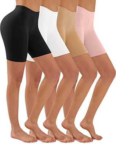 YADIFEN 4 Pack Womens Safety Shorts Anti Chafing Underwear