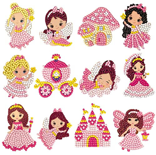 5D Diamond Painting Sticker Set für Kinder, DIY Karikatur Tiermalerei Tiere Diamant Aufkleber Kit [Diamant bilder für kinder] Diamant Malerei Kits für Aufkleber Farbemädchen Junge Geburtstagsgeschenk