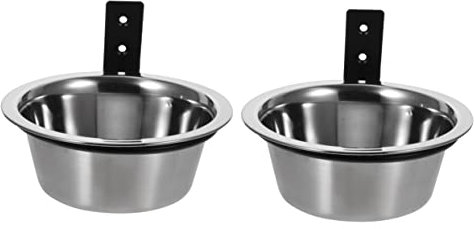 POPETPOP 2 Sets Wall Mounted Elevated Dog Bowl Wall Mounted Dog Bowl Foldable Dog Bowl Stainless Steel Dog Bowls Dog Food Dispenser Water Bowl for Cats Pet Accessory Stainless Steel Split