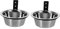 POPETPOP 2 Sets Wall Mounted Elevated Dog Bowl Wall Mounted Dog Bowl Foldable Dog Bowl Stainless Steel Dog Bowls Dog Food Dispenser Water Bowl for Cats Pet Accessory Stainless Steel Split